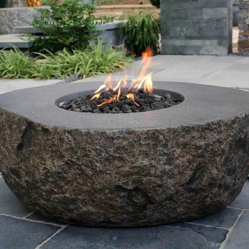 Elementi - Boulder Round Concrete Fire Pit Table OFG110