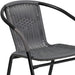 Flash Furniture 2 Pack Rattan Indoor-Outdoor Restaurant Stack Chair