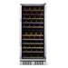 Newair - 27” 116-Bottle Dual-Zone Built-in Stainless Steel Wine Cooler AWR-1160DB