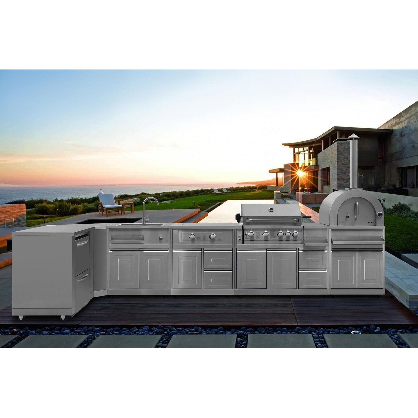 Thor Kitchen Outdoor Kitchen Sink Center, MK01SS304