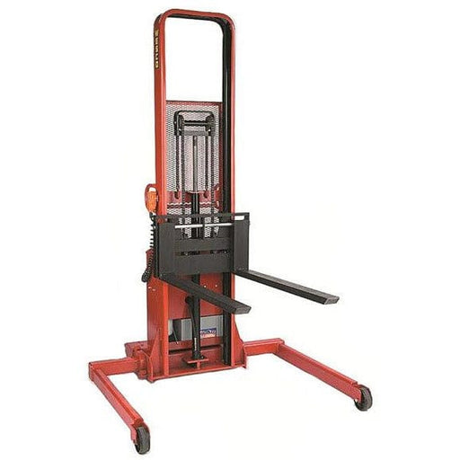 Wesco 3" X 42" FORK / 35" - 50" I.D. ADJUSTABLE BASE POWERED STACKER - 261053 - Backyard Provider