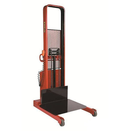 Wesco Industrial Products 1,500 lb. Hydraulic Power Lift Platform Stacker with 32" x 30" Platform and 90" Lift Height 261078 - Backyard Provider