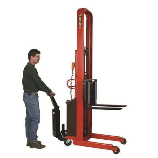 Wesco 3" X 25" FORK / 21" O.D. FIXED BASE POWERED STACKER - 261079 - Backyard Provider