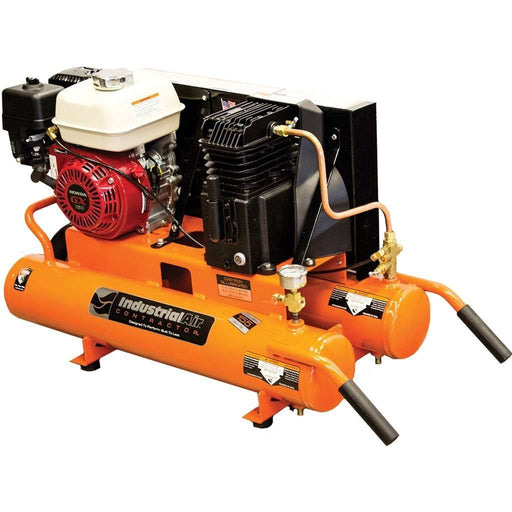K & M Manufacturing Air Compressor GX160 8 Gallon Wheel Barrow Cl Pump
