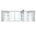 Krugg Svange 7236TLRR  72" X 36" Triple LED Medicine Cabinet with Dimmer & Defogger SVANGE7236TLRR - Backyard Provider