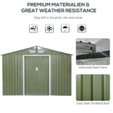 Outsunny 9' x 6.5' x 6.5' Outdoor Backyard Garden Tool Shed - 845-031YG