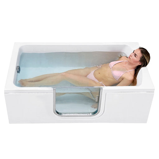 Ella's Bubble Laydown Soaking- Acrylic Walk In Bathtub (30″W x 60″L) - Backyard Provider