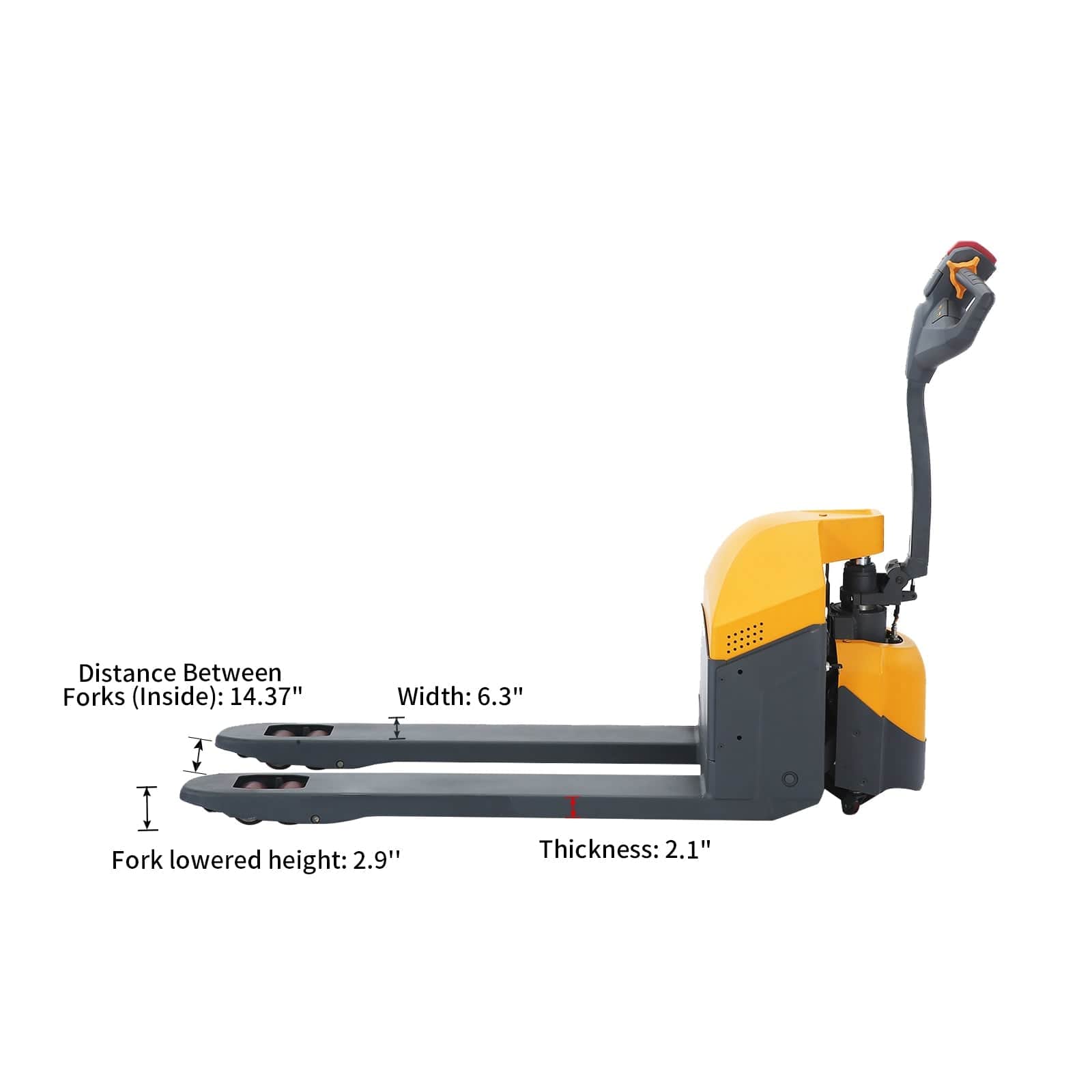 Apollolift  Full Electric Pallet Jack With Emergency Key Switch 3300lbs Cap. 48" x27" - Backyard Provider