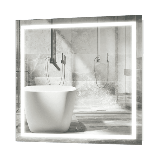 Krugg Icon 36" X 36" LED Bathroom Mirror w/ Dimmer & Defogger | Large Square Lighted Vanity Mirror ICON3636 - Backyard Provider