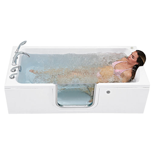 Ella's Bubble Laydown Hydro- Acrylic Walk In Bathtub (30″W x 60″L) - Backyard Provider