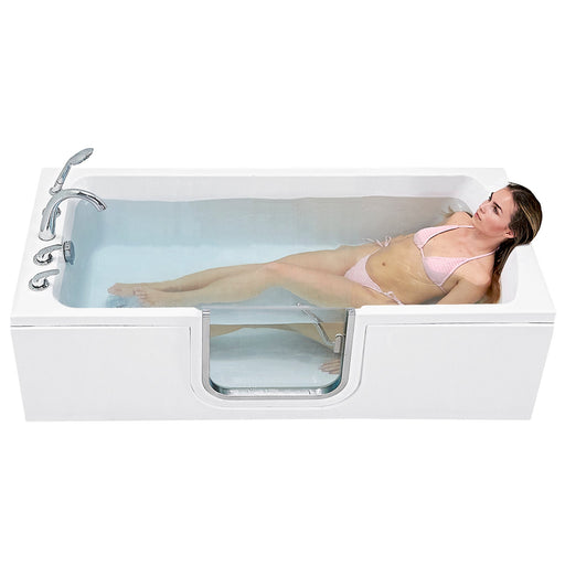 Ella's Bubble Laydown Soaking – Acrylic Walk In Bathtub (32″W x 72″L) - Backyard Provider