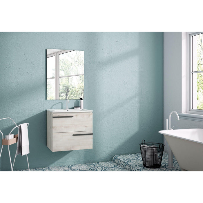 Lucena Bath Scala 32" single sink Floating Vanity in Abedul, White or Tera - Backyard Provider