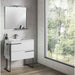 Lucena Bath Scala 24" Single Sink Vanity with Legs and Towel Bar in Abedul, White or Tera. - Backyard Provider