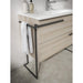 Lucena Bath Scala 32" Floating Vanity with Legs and Towel Bar in Abedul, White or Tera. - Backyard Provider