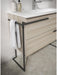 Lucena Bath Scala 40" Single Sink Vanity with Legs and Towel Bar in Abedul, White or Tera. - Backyard Provider