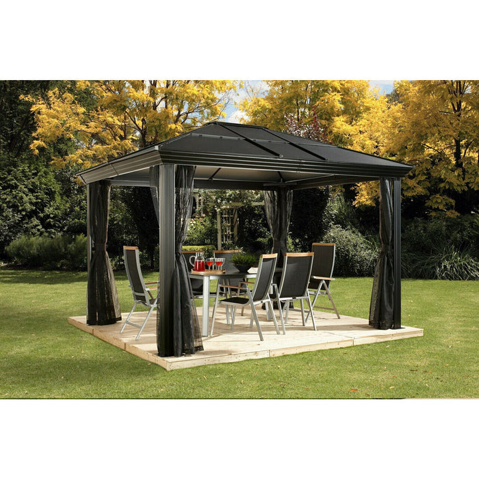 Sojag Cambridge #77 Gazebo 10'x12' With Mesh - Dark grey