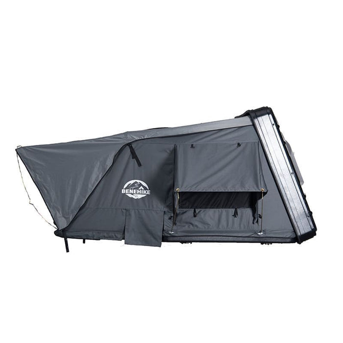 Benehike Bivvyy Hard Shell Side Open Rooftop Tent, With Rainflys, 4 Person, Black