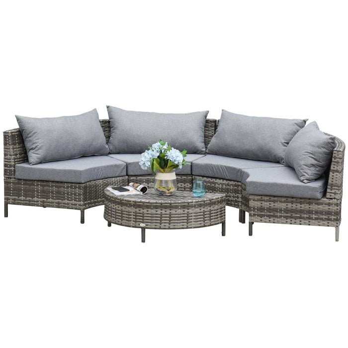 Outsunny 5 Piece Outdoor Patio Furniture Set - 860-081V01GY
