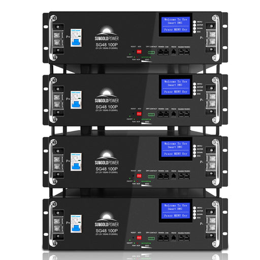 Sun Gold 4 X 48V 100AH Server Rack LiFePO4 Lithium Battery SG48100P