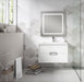 Lucena Bath 40" Décor Tirador Floating Vanity in White, Black, Gray or White and Silver. - Backyard Provider