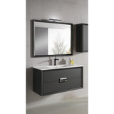 Lucena Bath 32" Décor Tirador Floating Vanity in White, Black, Gray or White and Silver. - Backyard Provider