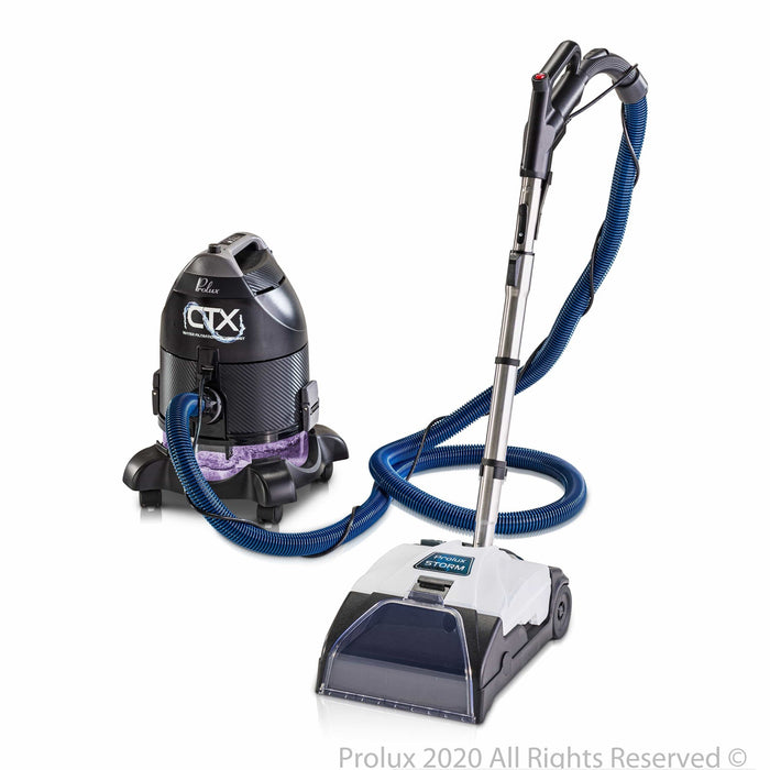 Prolux CTX ELITE Water Filtration Bagless Canister Vacuum Cleaner w/ Prolux Storm Shampooer Kit