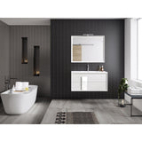 Lucena Bath 48" Décor Cristal Floating Vanity in White / Black / Grey - Backyard Provider