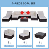 Outsunny 9 Piece Patio Furniture Set Outdoor - 01-0314