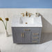 Altair Designs Ivy 36" Single Bathroom Vanity Set with Carrara White Marble Countertop - 531036-WH-CA-NM - Backyard Provider