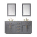 Altair Designs Ivy 72" Double Bathroom Vanity Set with Carrara White Marble Countertop - 531072-WH-CA-NM - Backyard Provider