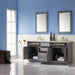 Altair Designs Ivy 72" Double Bathroom Vanity Set with Carrara White Marble Countertop - 531072-WH-CA-NM - Backyard Provider