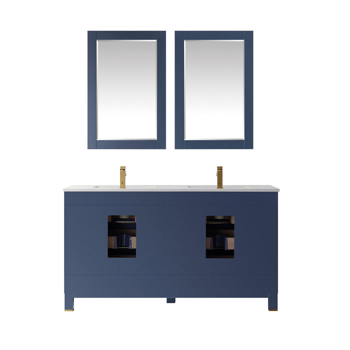 Altair Designs Jackson 60" Double Bathroom Vanity Set with Composite Stone Countertop - 533060-RB-AW-NM - Backyard Provider