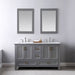 Altair Designs Isla 60" Double Bathroom Vanity Set with Carrara White Marble Countertop - 538060-WH-CA-NM - Backyard Provider