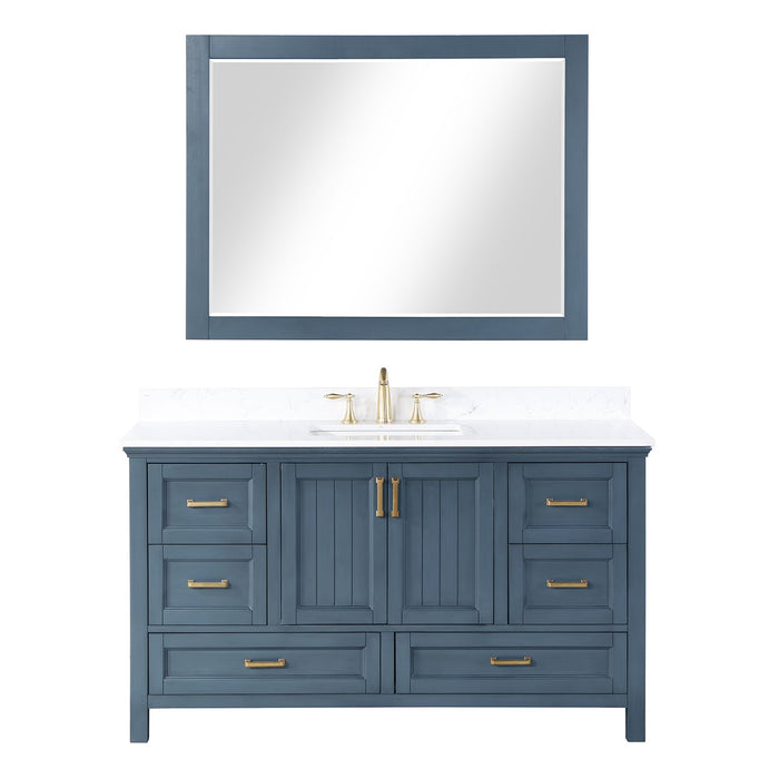 Altair Designs Isla 60" Single Bathroom Vanity Set with White Composite Aosta Marble Countertop - 538060S-WH-AW-NM - Backyard Provider