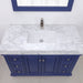 Altair Designs Jardin 48" Single Bathroom Vanity Set with Carrara White Marble Countertop - 539048-WH-CA-NM - Backyard Provider