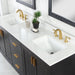 Altair Designs Gazsi 72" Double Bathroom Vanity Set with Grain White Composite Stone Countertop - 543072-BN-GW-NM - Backyard Provider