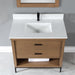 Altair Designs Kesia 36" Single Bathroom Vanity Set with Aosta White Composite Stone Countertop - 545036-WH-AW-NM - Backyard Provider