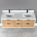 Altair Designs Dione 60" Double Bathroom Vanity Set with Aosta White Stone Countertop - 547060-WP-AW-NM - Backyard Provider