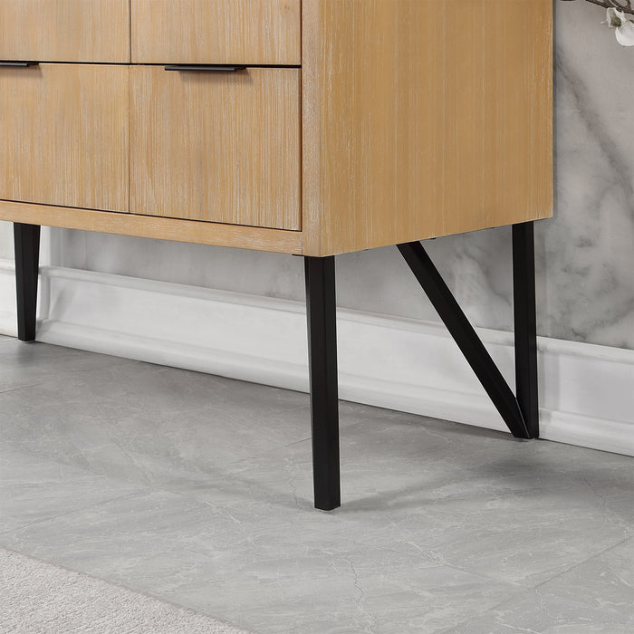 Altair Designs Helios 48" Single Bathroom Vanity Set with Concrete Gray Stone Countertop - 548048-WP-CG-NM - Backyard Provider