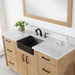Altair Designs Novago 60" Single Bathroom Vanity Set with Composite Carrara White Stone Countertop and Farmhouse Sink - 550060S-WP-AW-NM - Backyard Provider