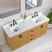 Altair Designs Perla 72" Double Bathroom Vanity with Grain White Composite Stone Countertop - 556072-NW-GW - Backyard Provider