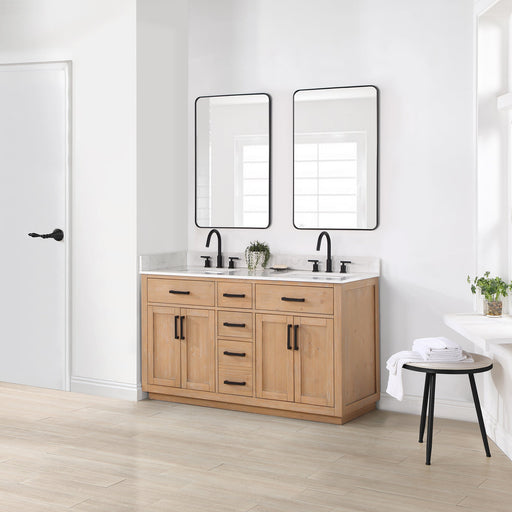Altair Designs Gavino 60" Double Bathroom Vanity with Composite Stone Countertop - 557060-LB-GW - Backyard Provider