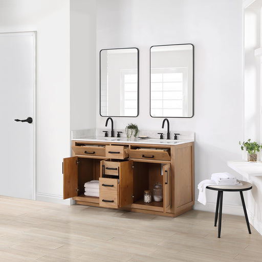 Altair Designs Gavino 60" Double Bathroom Vanity with Composite Stone Countertop - 557060-LB-GW - Backyard Provider