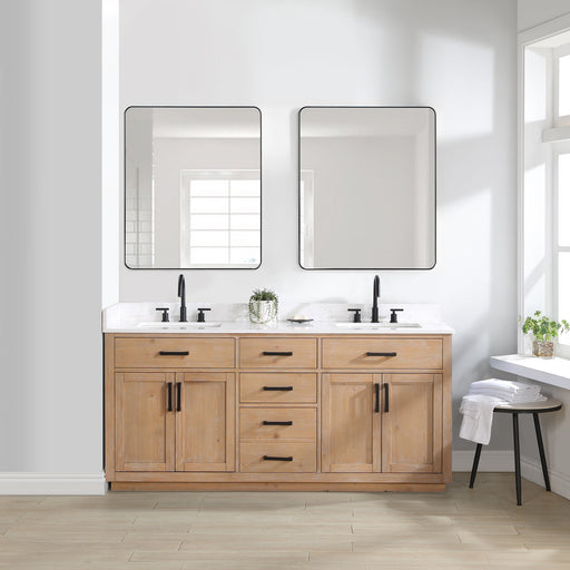 Altair Designs Gavino 72" Double Bathroom Vanity with Composite Stone Countertop - 557072-LB-GW - Backyard Provider