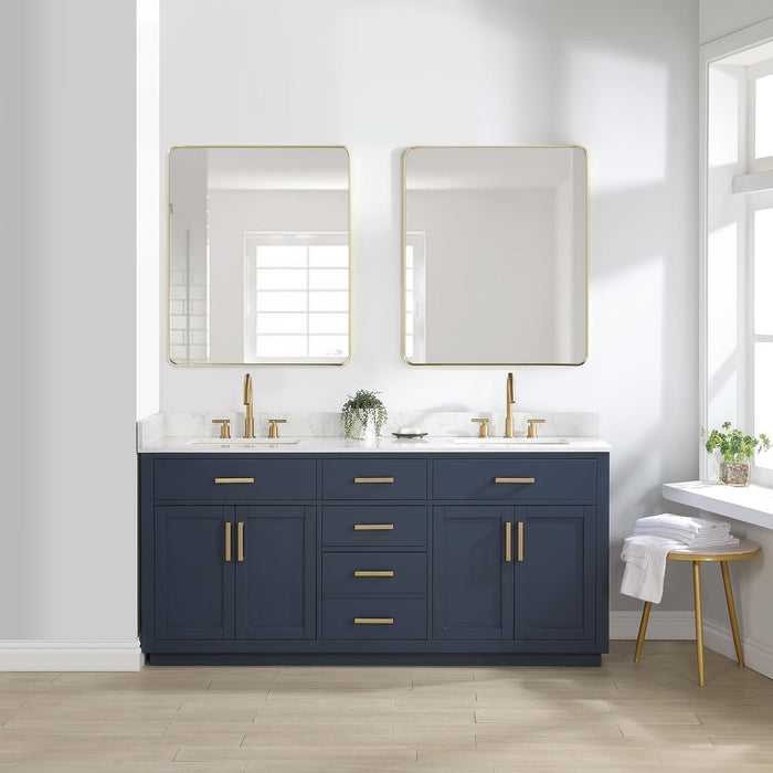 Altair Designs Gavino 72" Double Bathroom Vanity with Composite Stone Countertop - 557072-LB-GW - Backyard Provider