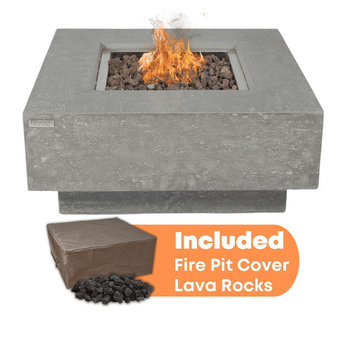 Elementi - Manhattan Square Concrete Fire Pit Table OFG103