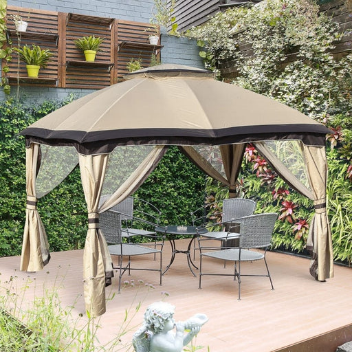 Outsunny 10' x 12' Outdoor Gazebo, Patio Gazebo Canopy - 84C-210BG