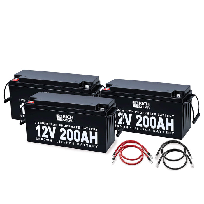 12V - 600AH - 7.6kWh Lithium Battery Bank - Backyard Provider