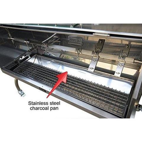 Charotis 52" Charcoal Stainless Steel Spit Roasters - SSH1-DX