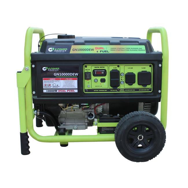 Green-Power 10000/7500-Watt Dual Fuel Gas and Propane Generator - GN10000DEW